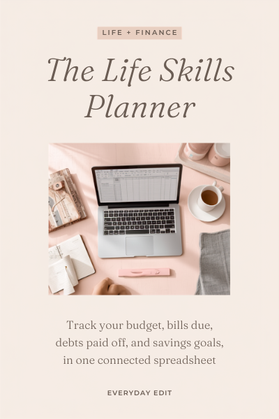 Adulting Life Skills Planner (Excel)